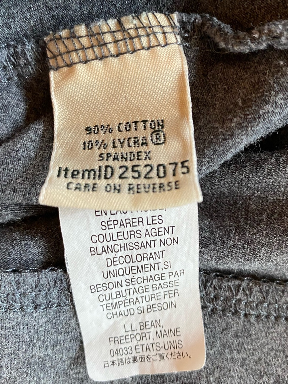 L.L. Bean Charcoal Gray Leggings - Picture 4 of 8
